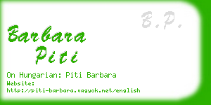 barbara piti business card